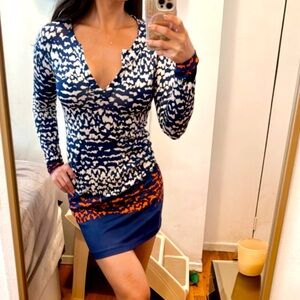 Diane Von Furstenberg Reina Silk Print Dress